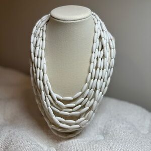 Elegant White Beaded Necklace